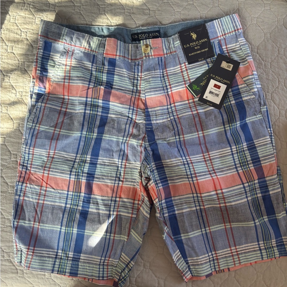 New with Tags - U.S. Polo Assn. Multicolor Plaid Shorts